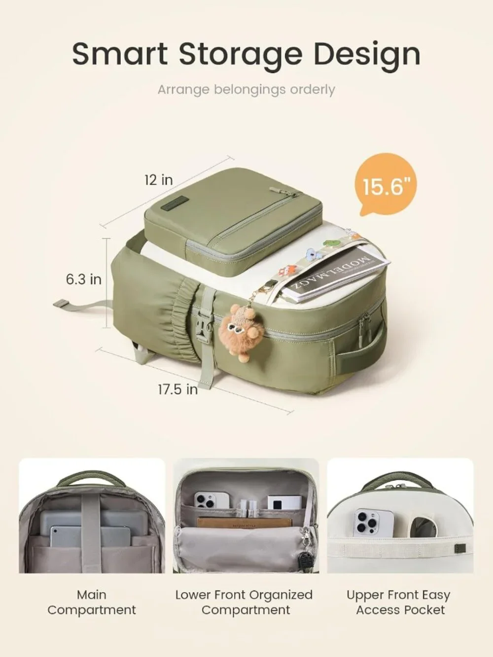Stylish Laptop Backpack for Women & Teens - Perfect for Teachers, with Tumbler